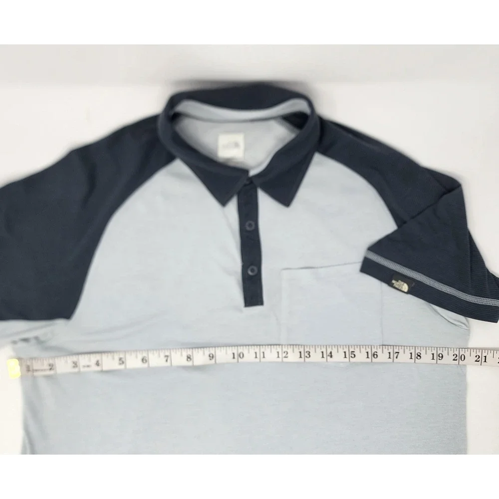 The North Face Polo Shirt‎ Men's Medium Gray 2 Tone Flash Dry Short Sleeve